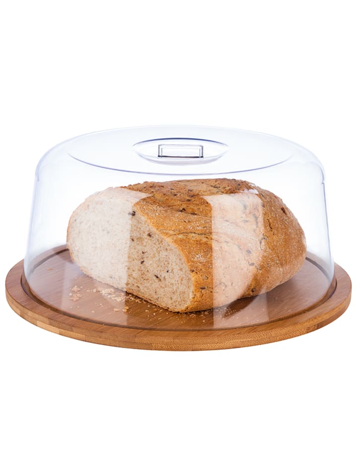 APS APS Tablett aus Bambus, inklusive Haube Ø25 cm H: 13,5 cm  günstig kaufen onesize