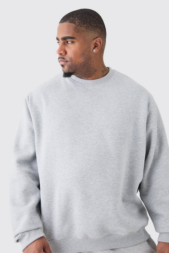 Plus Basic Sweatshirt in Grau
