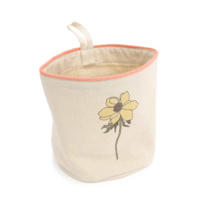 Set 2 paniers de rangement 20x20cm FLORA