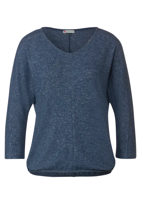 Street One Shirt in Melangeoptik