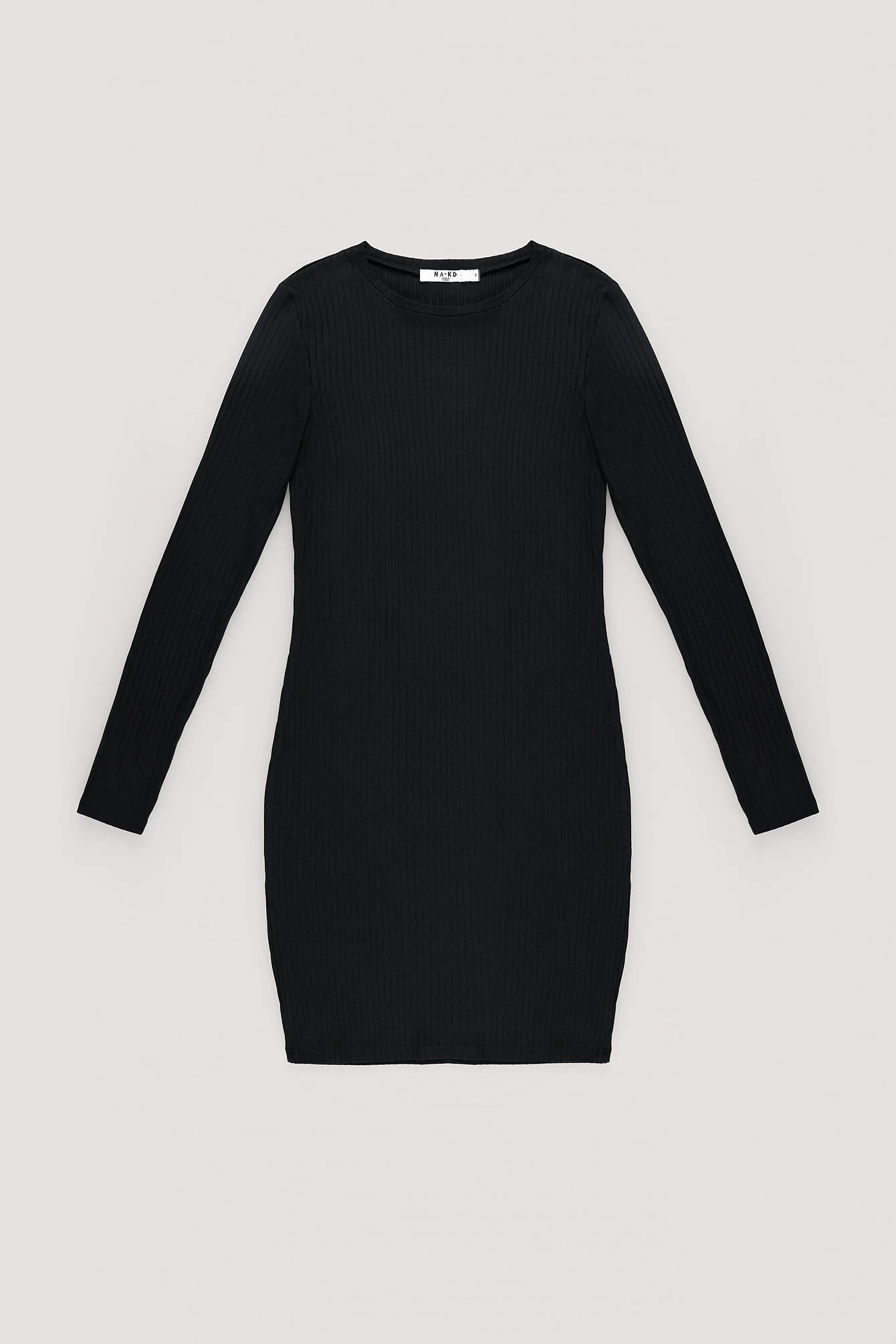 Recyceltes geripptes Minikleid