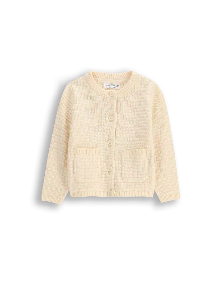 Coccodrillo Strickjacke mit Reißverschluss in ecru günstig kaufen