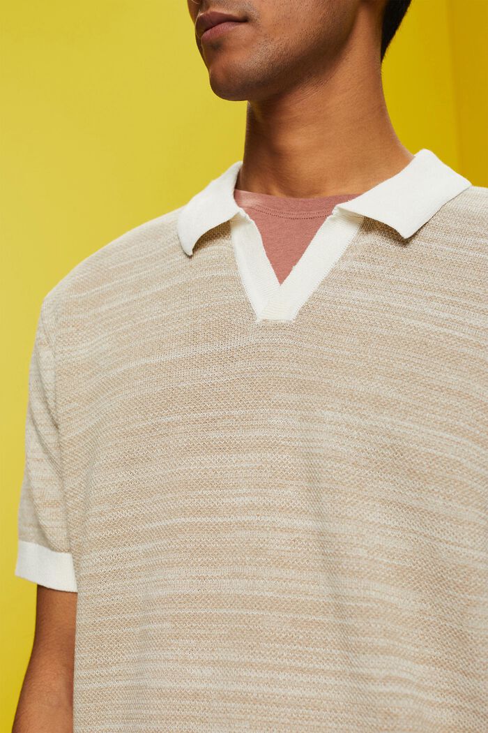 Kurzärmeliger Pullover mit Polokragen