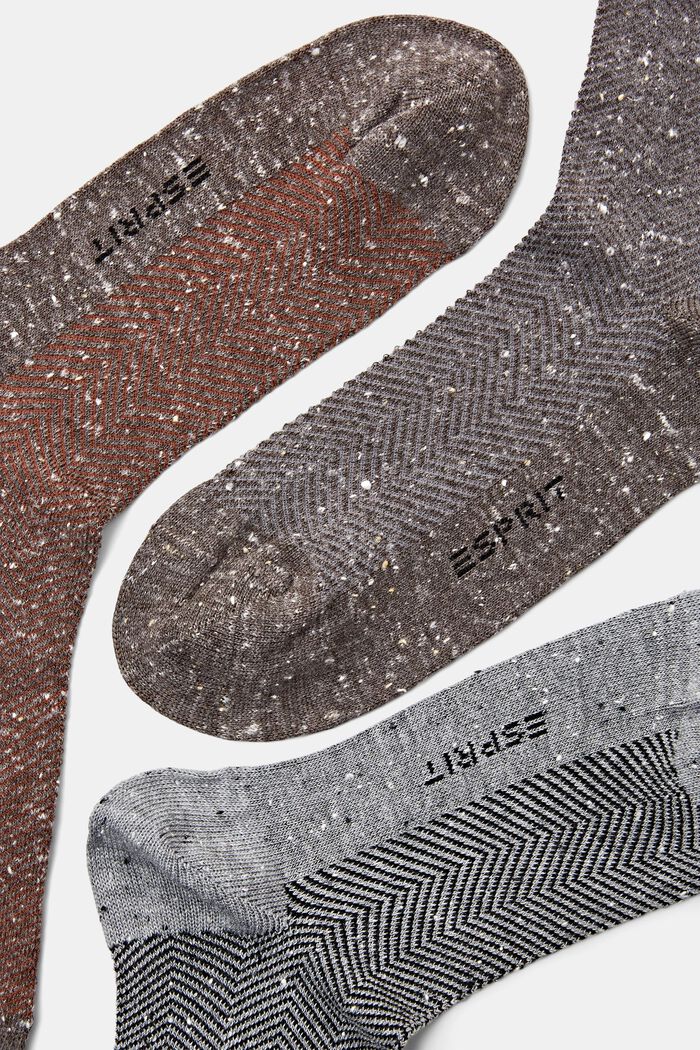 3er-Pack Socken mit Fischgratmuster