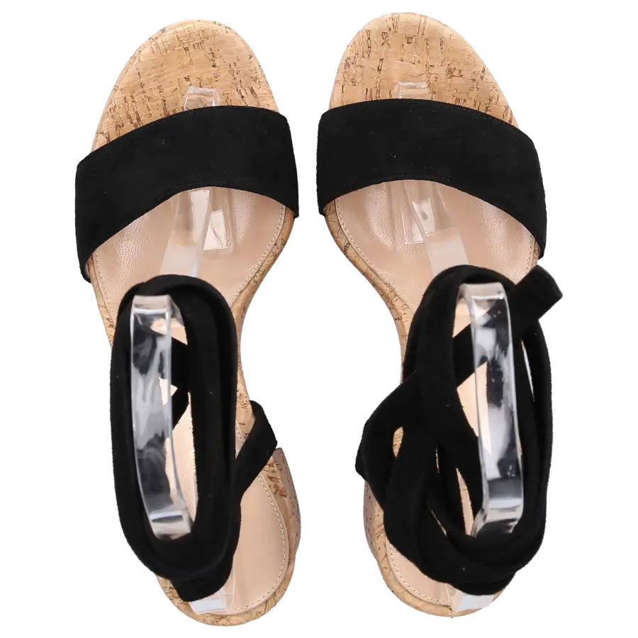 Gianvito Rossi - Plateausandalen AMBRA Veloursleder - schwarz