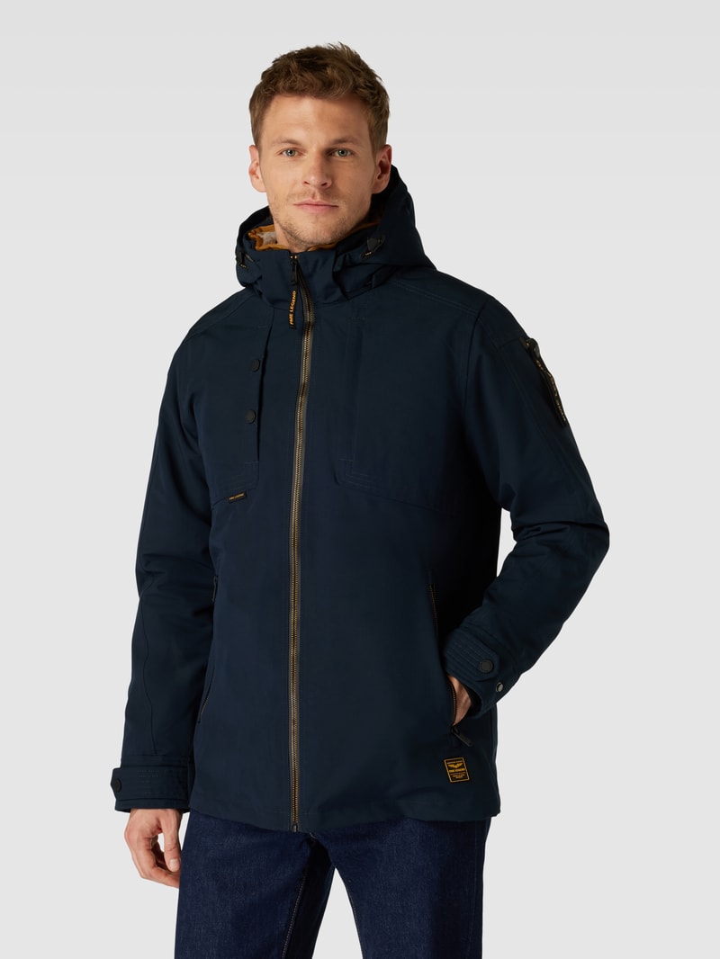 Parka mit Reißverschluss Modell 'SNOWPACK' in marineblau