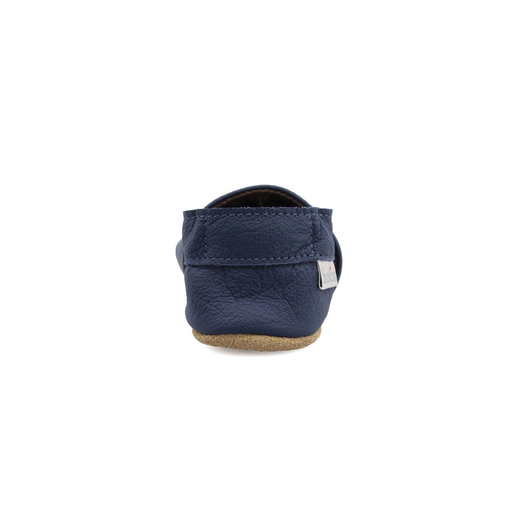 baBice Plain Navy dunkelblaue Krabbelschuhe