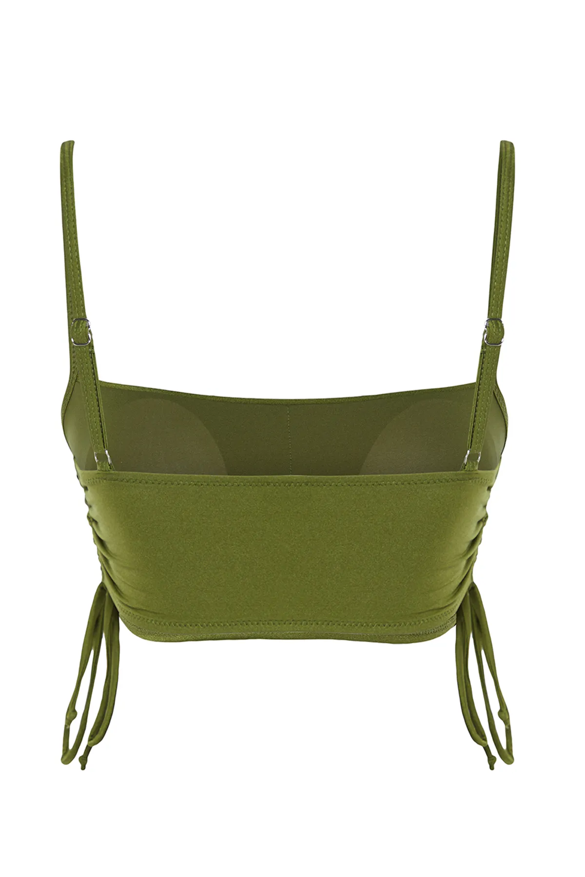 Trendyol Collection  Trägerloses Tunnel-Bikinioberteil in Khaki TBESS22BU0046