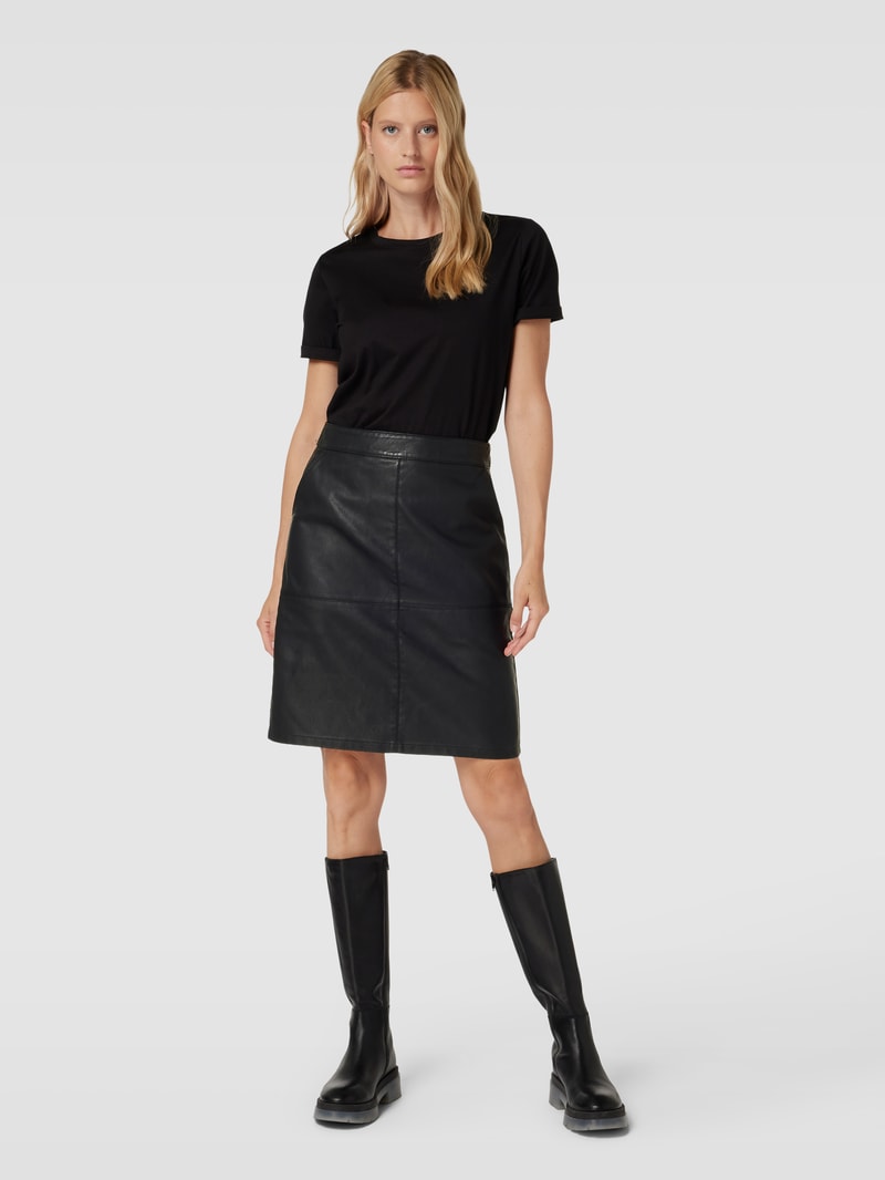 Rock mit Teilungsnähte Modell 'Gunilla' in schwarz