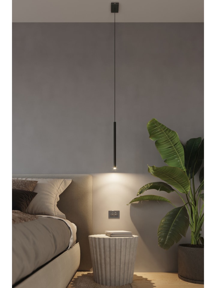 Nice Lamps Hängeleuchte FIDEUS 1in Schwarz stahl modern loft lampe 1xG9 LED NICE LAMPS günstig kaufen onesize