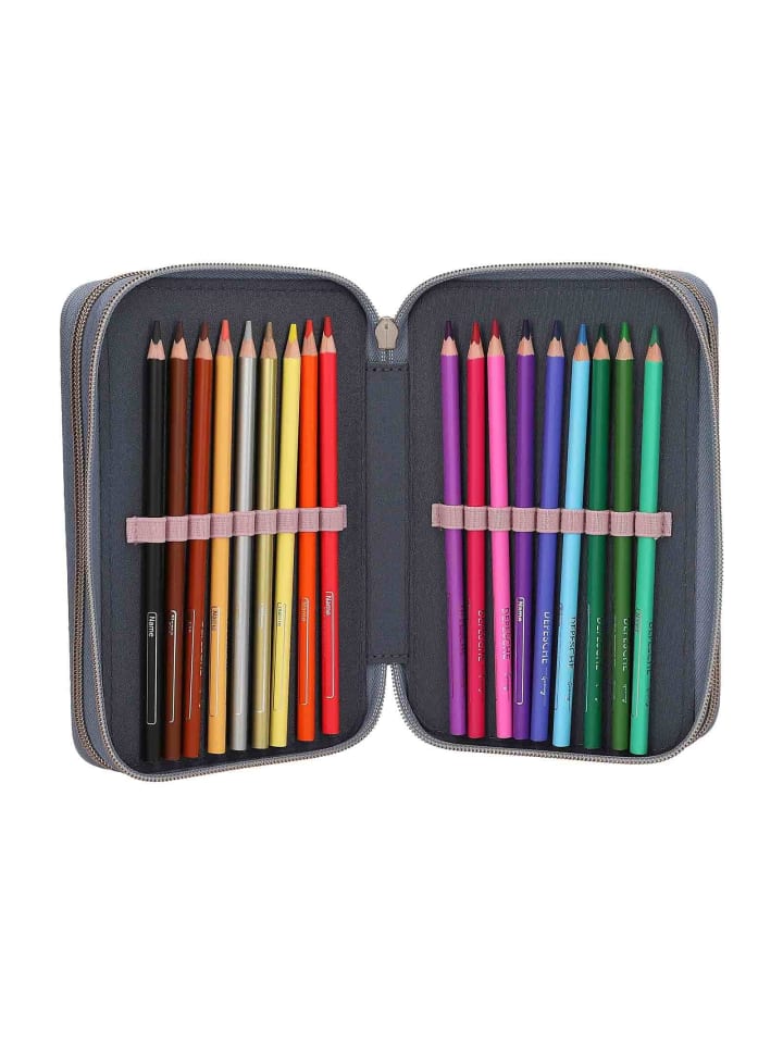 Depesche 3-Fach Federtasche mit 3D-Effekt Miss Melody 20 x 13 x 7,5 cm in rauchblau günstig kaufen onesize