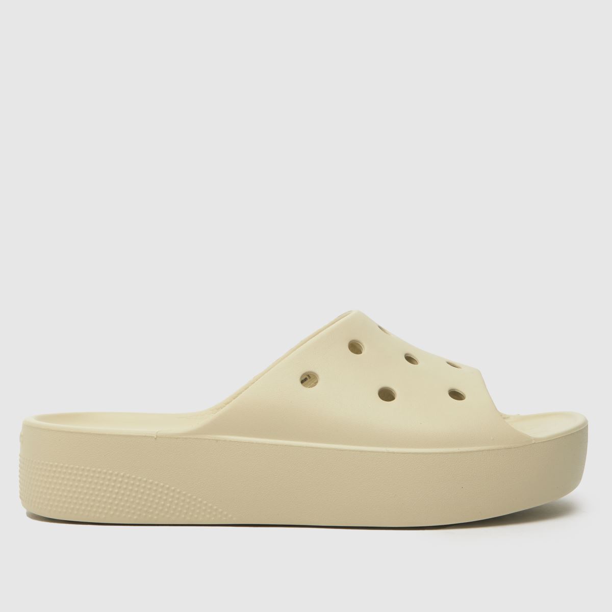 Crocs Classic platformos szandál, kő színben
