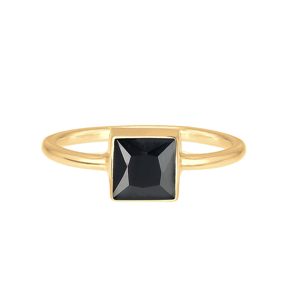 Elli Elli Bague Bandring Viereck Geo Zirkonia Trend 925er Silber Bague