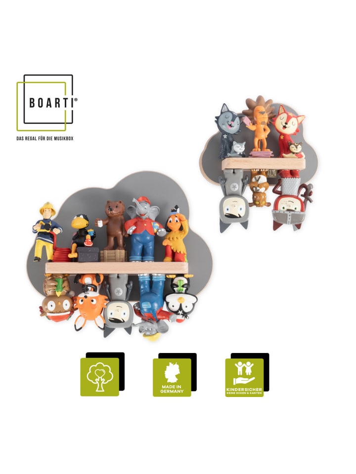 BOARTI Regal Holz Wolke Kinder Toniebox Tonies Figuren in Grau günstig kaufen onesize