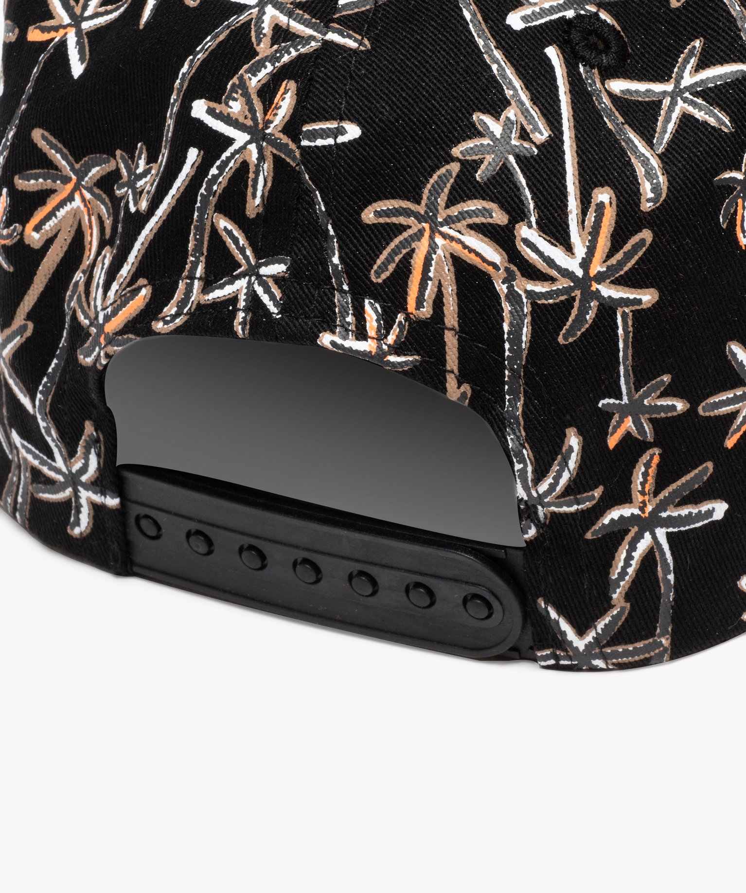 Casquette fille avec motifs palmiers et visière à paillettes noir | GEMO