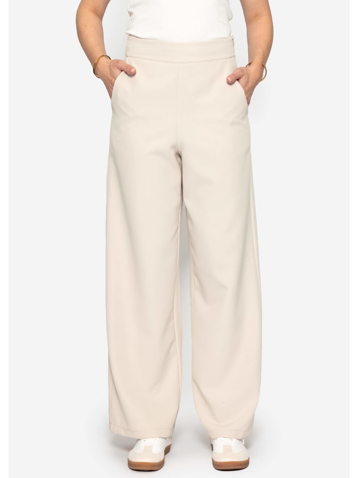 SASSYCLASSY Stoffhose Highwaist in Beige günstig kaufen