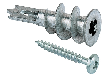 Fischer 40432 GKM 12 Tacos metálicos para paneles de yeso con tornillos, 100 unidades