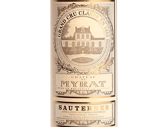 Château de Myrat 2016 Bordeaux Sauternes