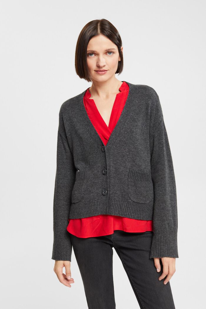 Cardigan aus Wollmix, LENZING™ ECOVERO™