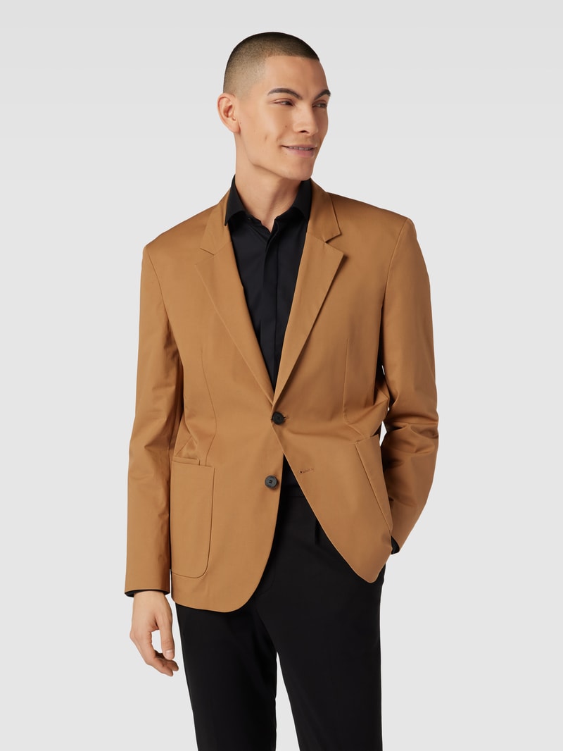 2-Knopf-Sakko mit aufgesetzten Taschen Modell 'Haero' in camel