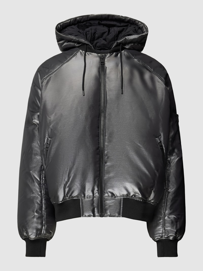 Jacke im schimmernden Design Modell 'LIQUID METAL' in mittelgrau