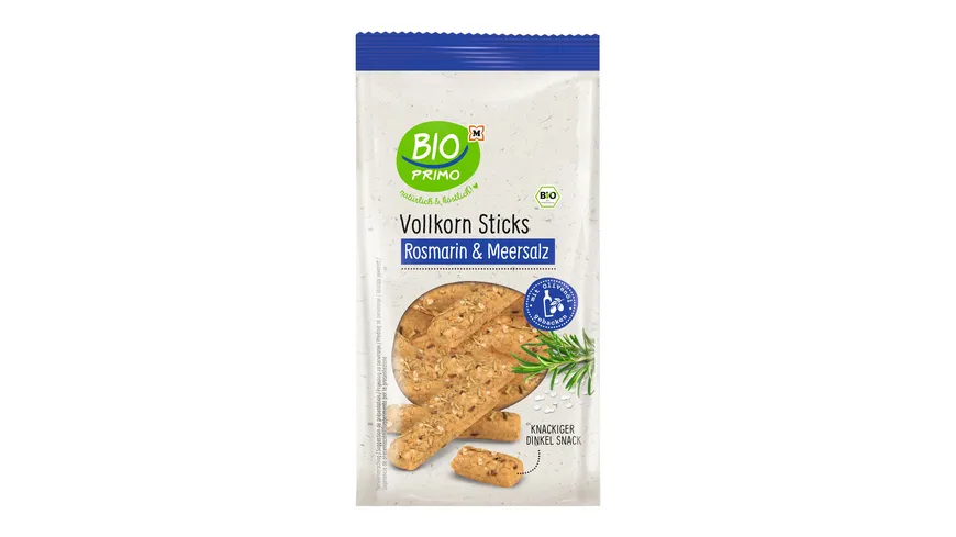 BIO PRIMO Bio Vollkorn Sticks Rosmarin & Meersalz 125 g