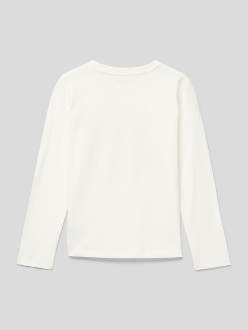 Longsleeve mit Motiv- und Statement-Print in offwhite