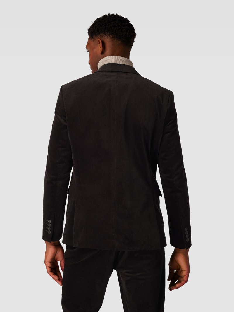 Slim Fit Anzug mit Strukturmuster Modell 'BOE' in dunkelbraun
