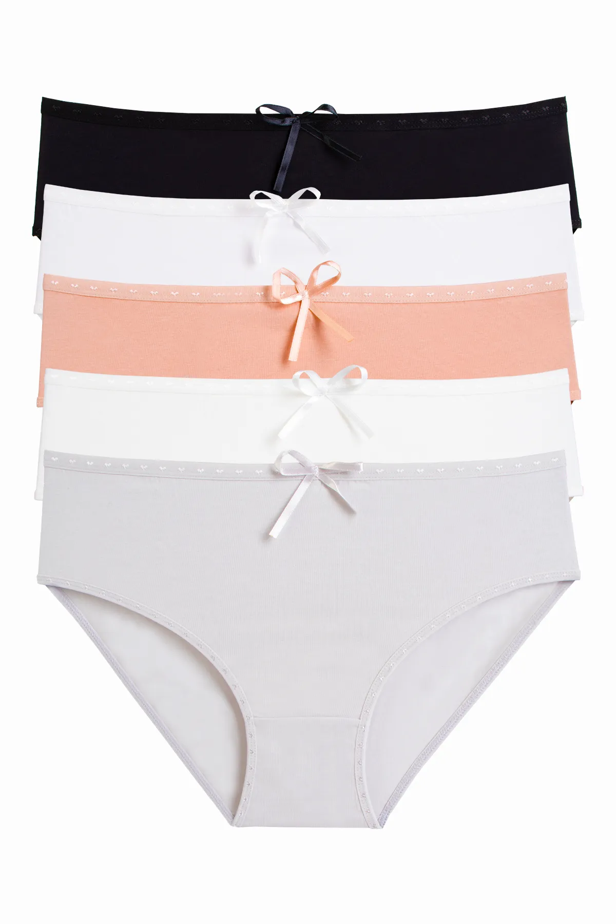 Nicoletta  Damenhöschen, große Größe, 5er-Pack, Lycra, GRAU