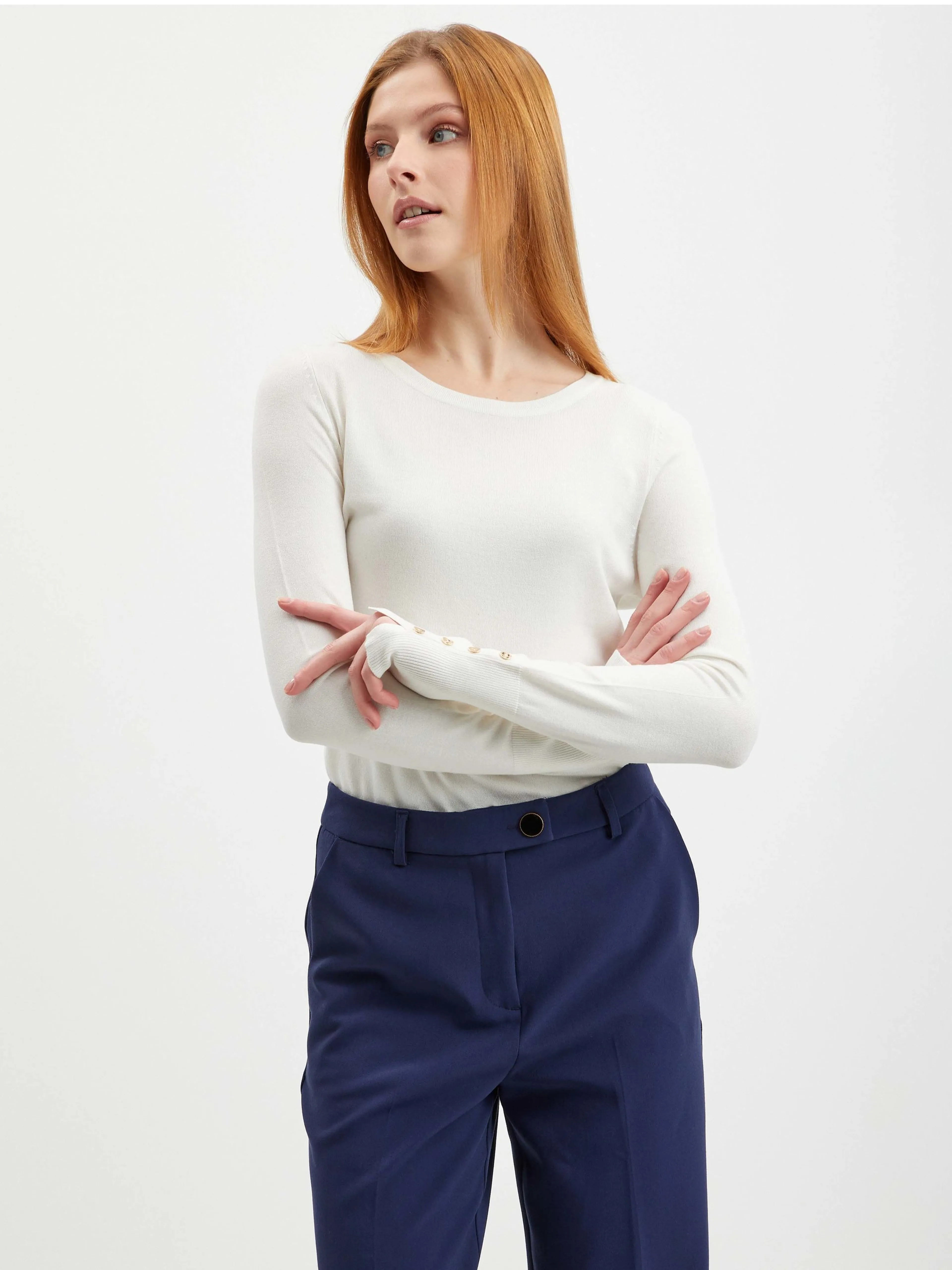 Cremefarbener Damenpullover ORSAY