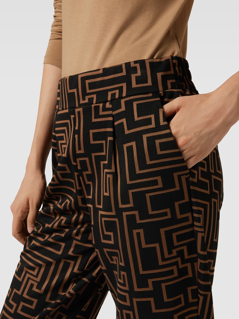 Stoffhose mit elastischem Bund Modell 'RAVNA' in mittelgrau