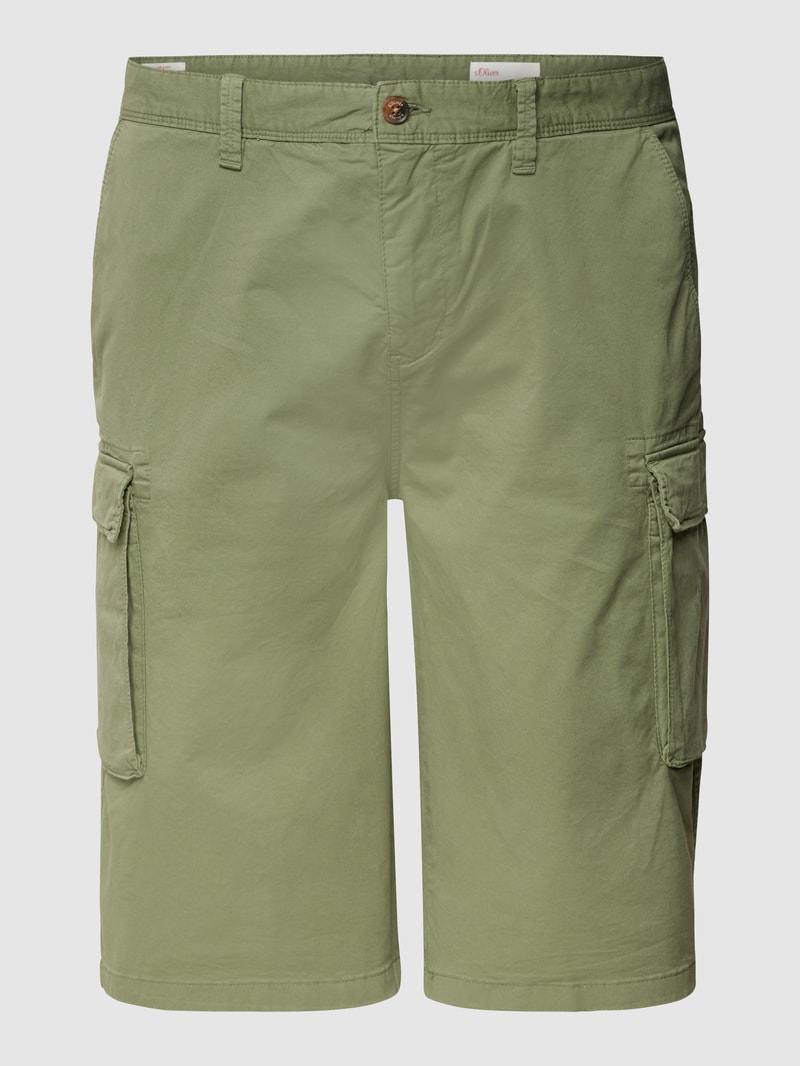 PLUS SIZE Cargoshorts mit Pattentaschen in olivgrün