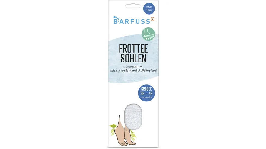 BARFUSS Frottee Sohlen Gr. 36-46