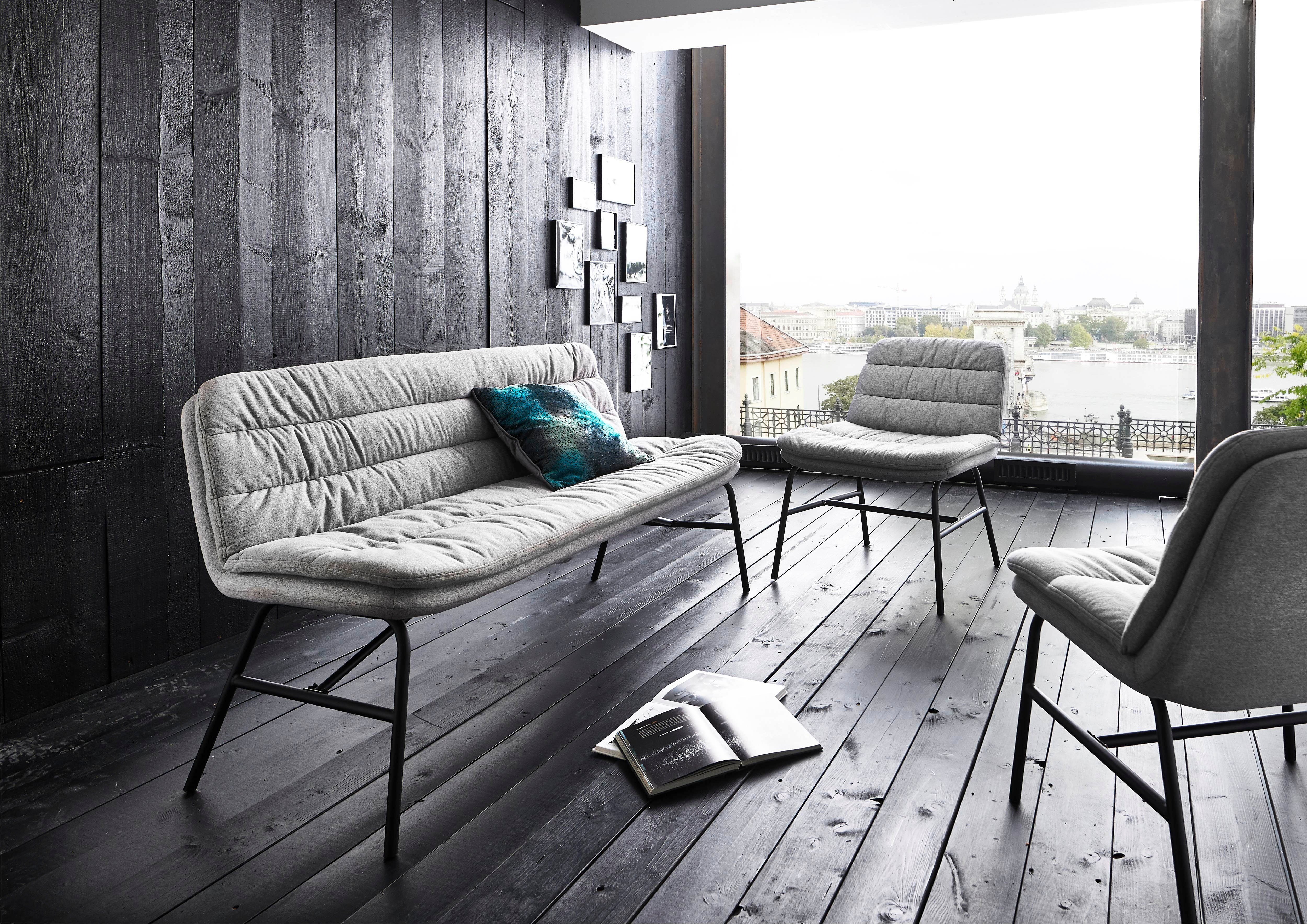 Home affaire Polsterstuhl Peter (Set, 2 St), moderner Stuhl mit breiter und tiefer Sitzfläche