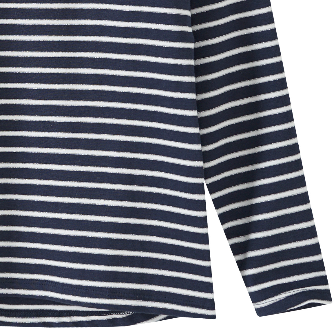 Mädchen Langarmshirt mit Glitzerstreifen