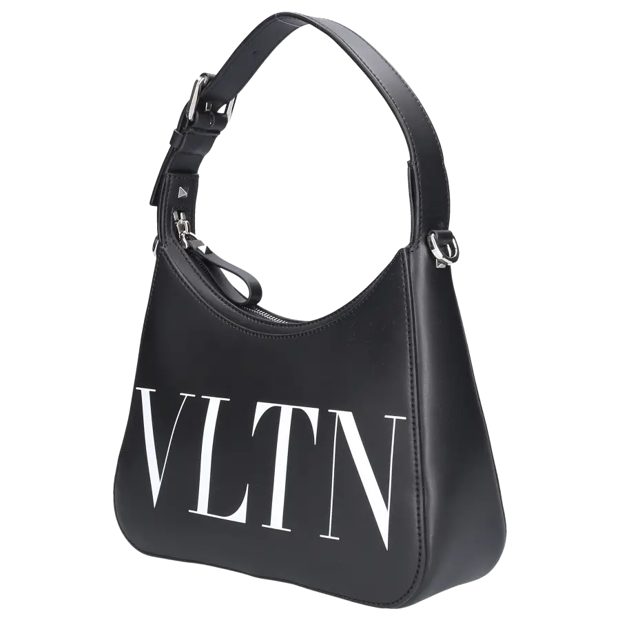 Valentino Garavani - Schultertasche VLTN HOBO Kalbsleder - schwarz