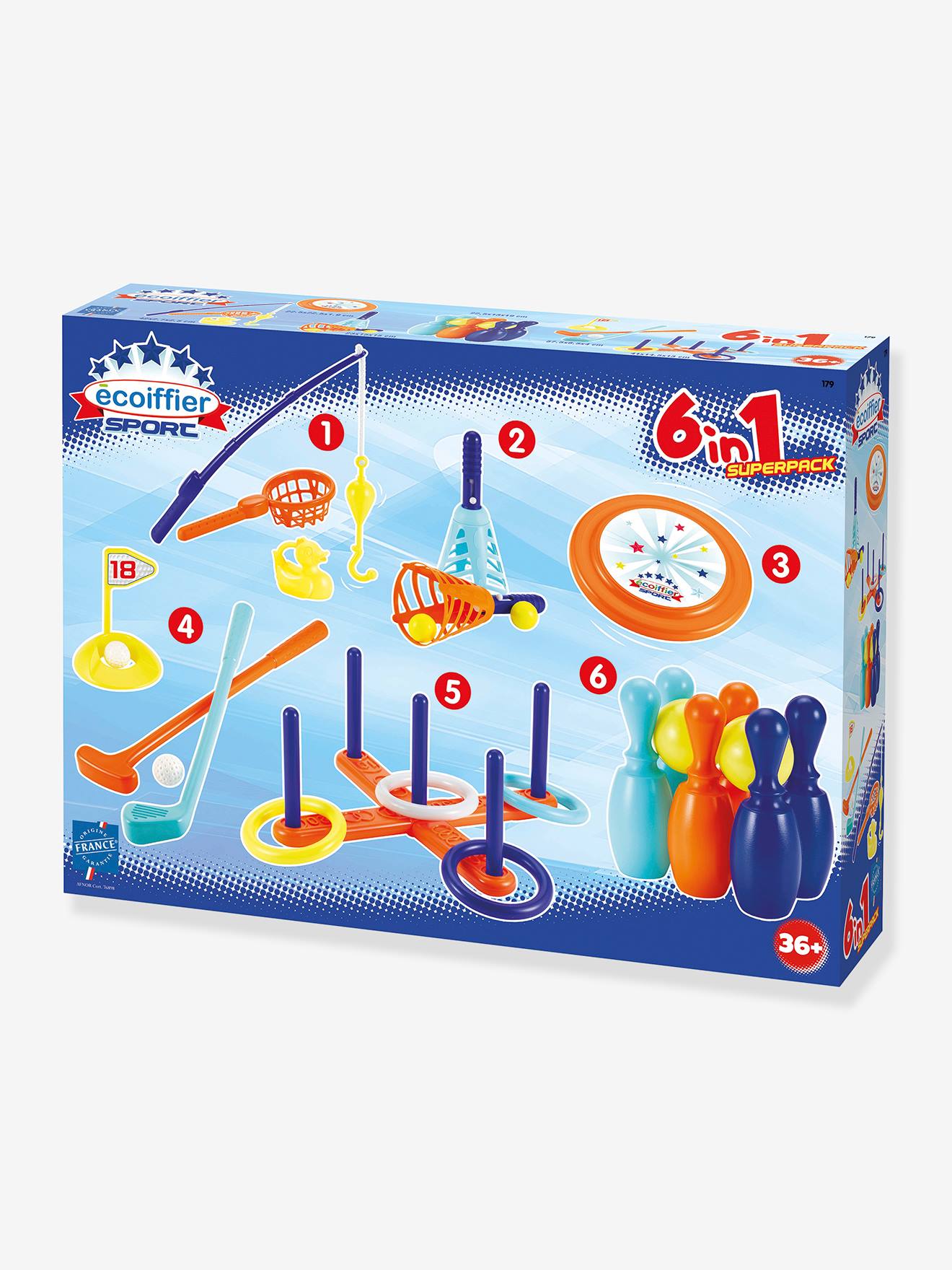Ecoiffier Kinder Outdoor-Spieleset ECOIFFIER, 6 Spiele - mehrfarbig