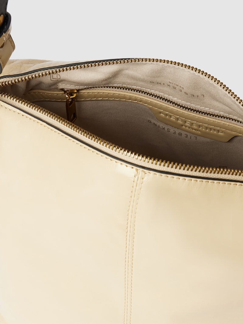 Handtasche mit Label-Detail Modell 'AISSA' in sand