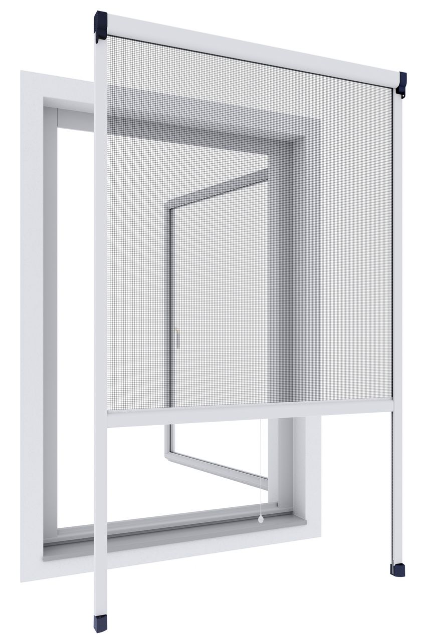 Powertec Insektenschutz -Rollo Fenster 130x160cm Weiß