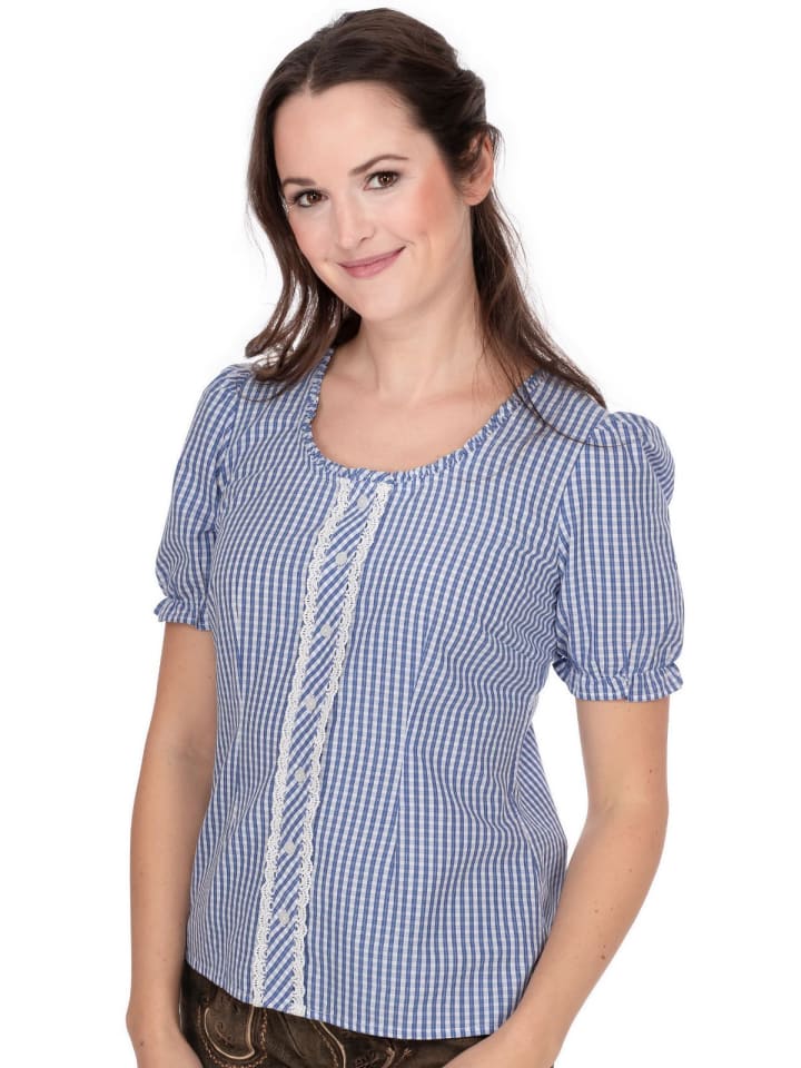 Spieth & Wensky Bluse DOTTERBLUME in blau günstig kaufen