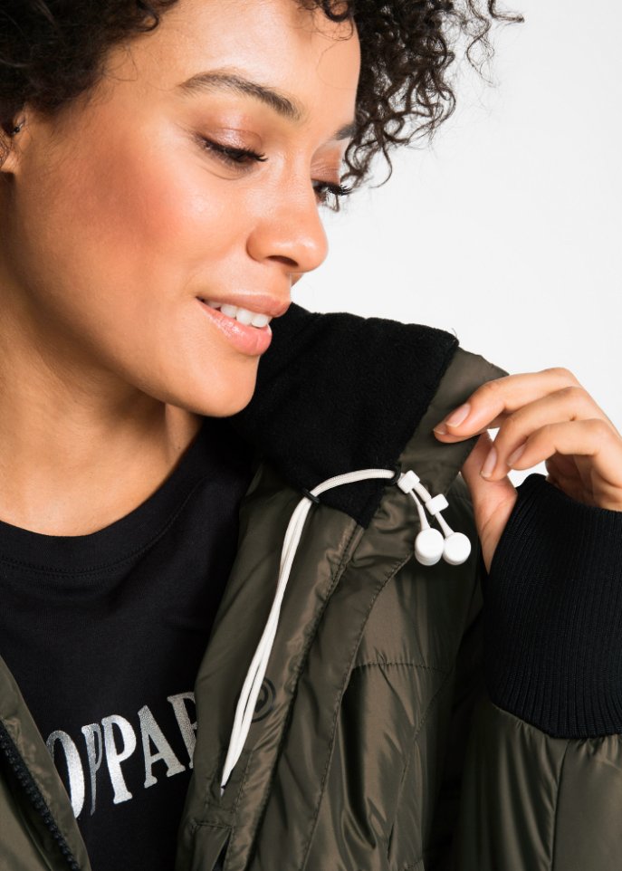 Outdoor-Steppjacke mit bedrucktem Futter