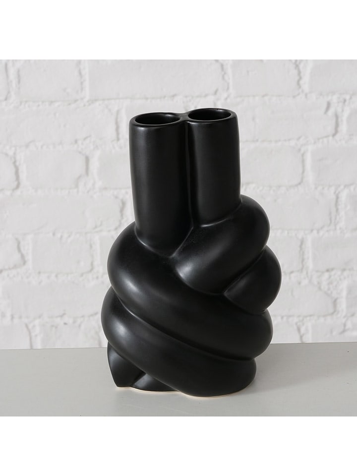 Boltze Vase ''Malko'' in Schwarz - (B)13 x (H)20,5 x (T)10 cm günstig kaufen onesize