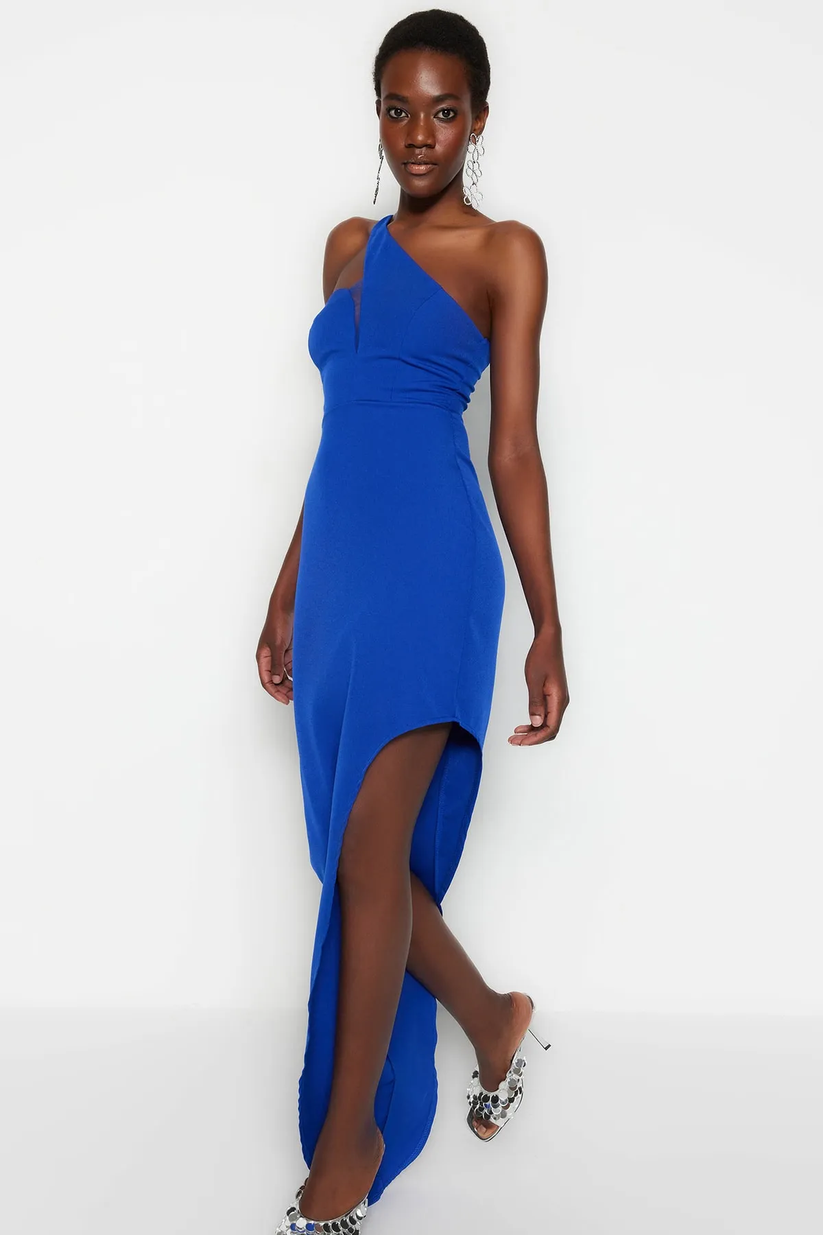 Trendyol Collection  Saks gewebtes langes Abendkleid TPRSS23AE00035