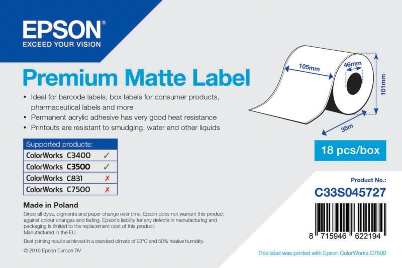 Epson C33S045727 C33S045727 Etikettenrolle Original