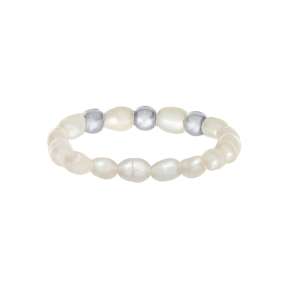 Elli Elli Bague Femmes Beads Tendance avec perles d'eau douce en argent sterling 925 p Bague