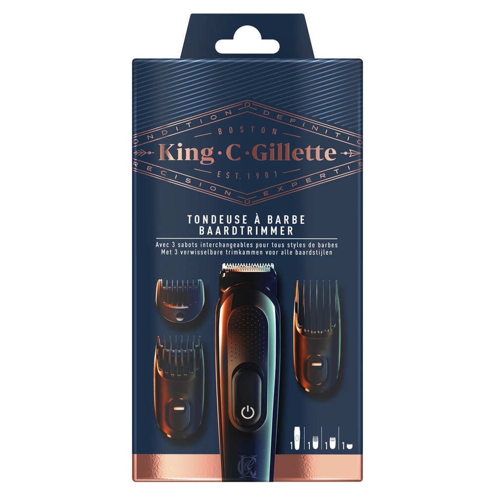 gillette King C. Gillette Kit Tondeuse À Barbe Tondeuse Electrique