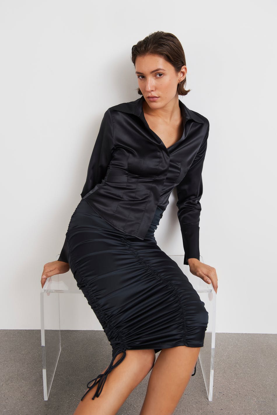 Chania satin shirt