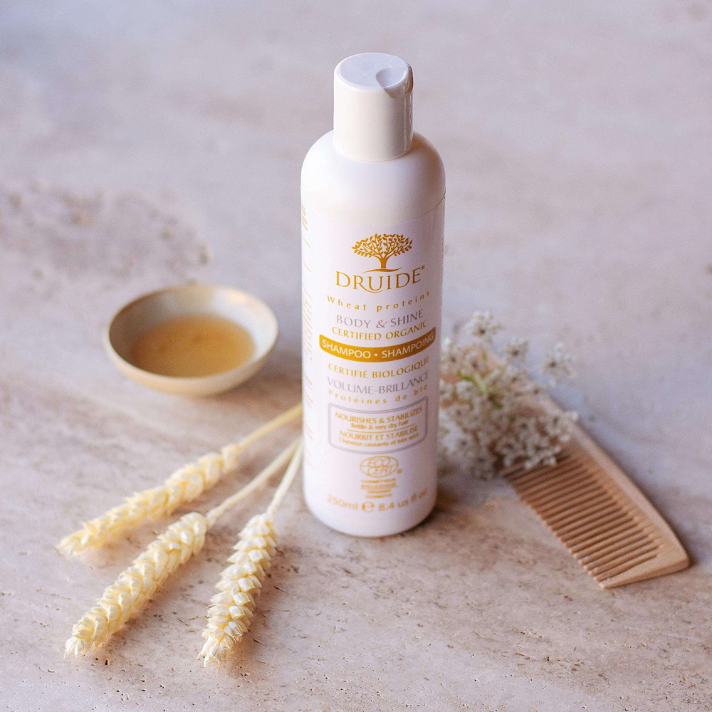 druide Shampoing Volume - Brillance Shampoing bio nourrissant sans sulfate pour cheveux secs et cassants | Druide