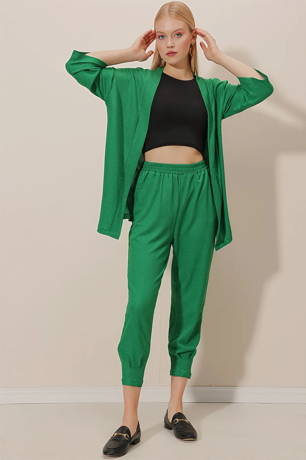 HAKKE  Bürümcük Cardigan-Hosen-Set