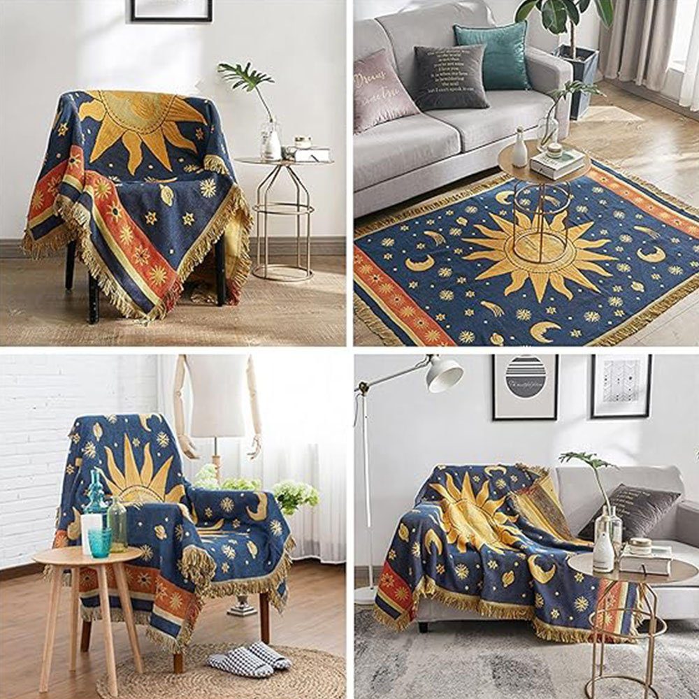Baumwollbettdecke, Decke Doppelseitig Baumwoll Gewebt Couchdecke 130X 180CM, FELIXLEO